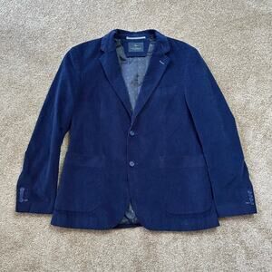 Tailorbyrd Blue Corduroy Mens Sport Coat Jacket Size 40R